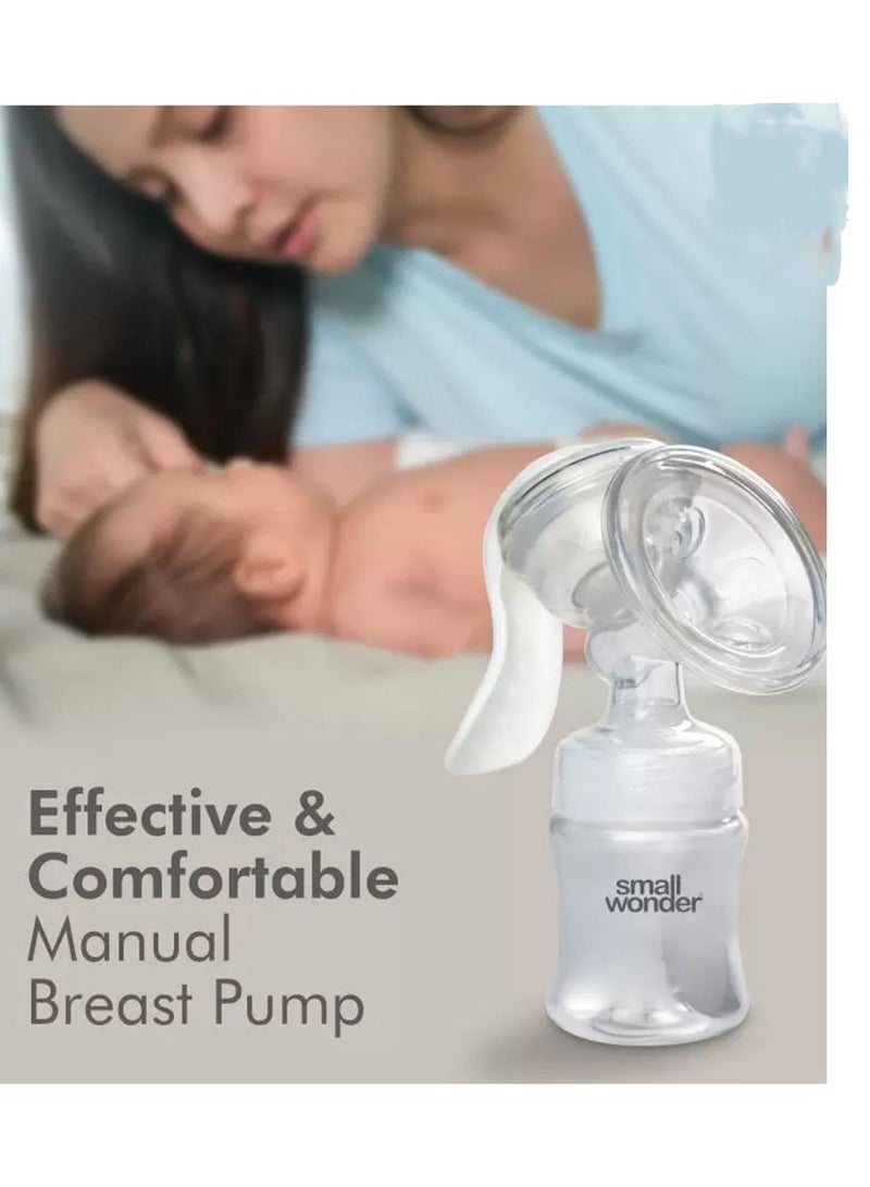 DANIM Manual breast pump Soft & Gentle with petal Massage Cushion Baby Milk Pump Breast Pump For Mothers Wide Mouth Bottle for Infection Free Feeding Flange Size Suitable for All - Image 3