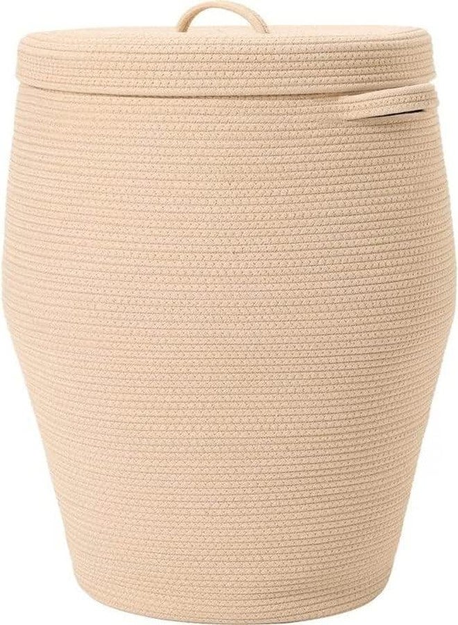 HOME FIESTA THE FIRST HOME DECOR Laundry Basket, Cotton Rope storage basket, Woven Decorative Storage basket with Handles, for cloths, blankets, pillow, dirty cloth (MATKA LAUNDRY, RG12) - Image 1