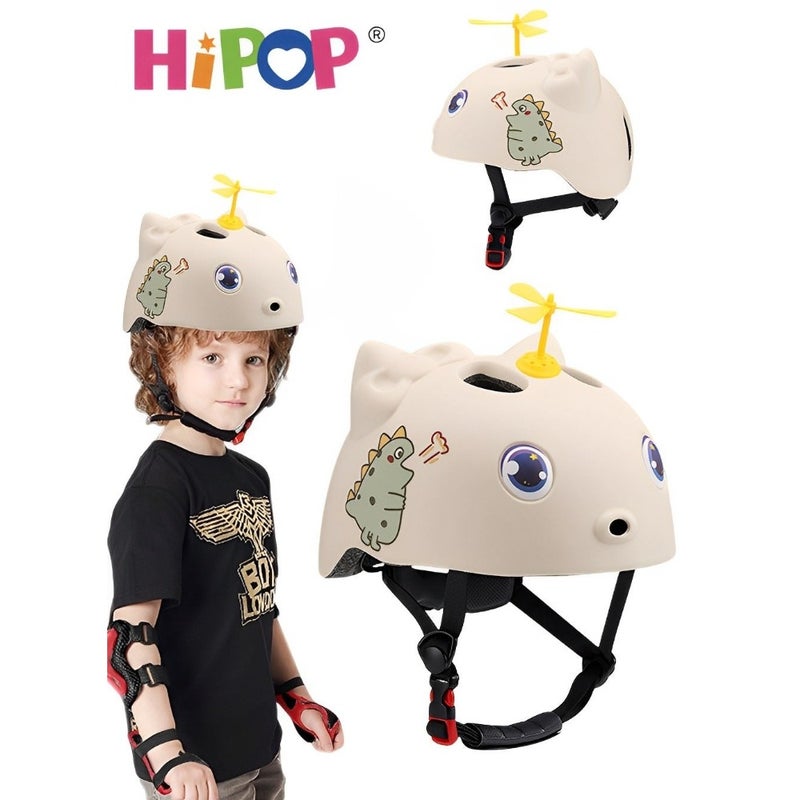 Helmet of Scooter, Skateboard and Bike, Adjustable Riding Protective Gear with Dragonfly Decoration, 's Bicycle Protection Equipment 5-10 Age - Image 1