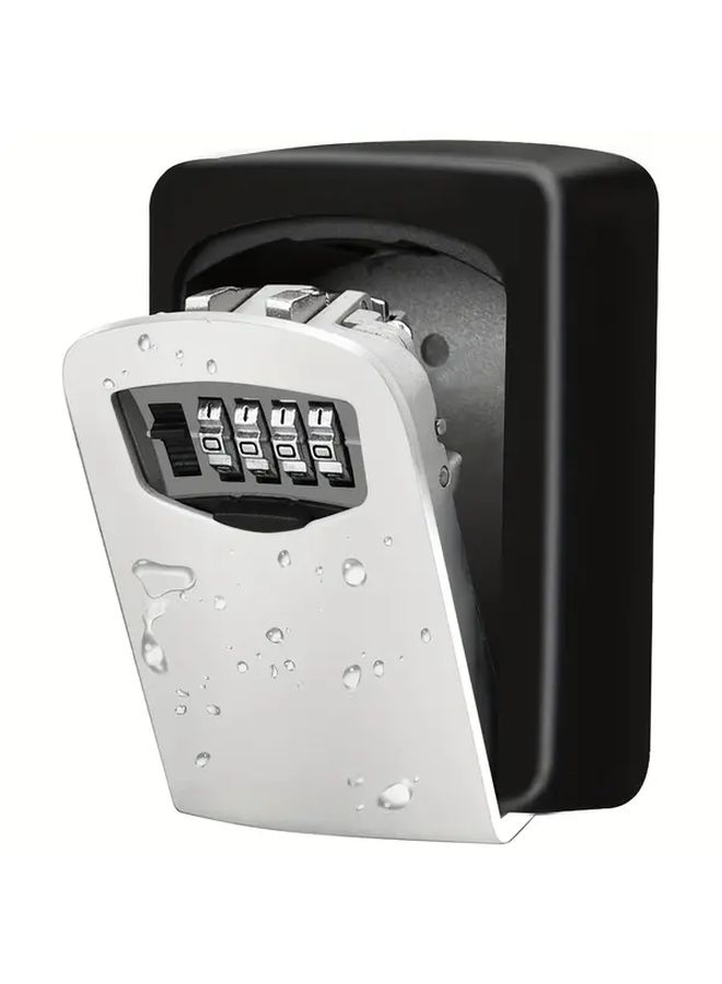 Gray Wall Mounted Metal Key Safe With Combination Code Access - Image 5