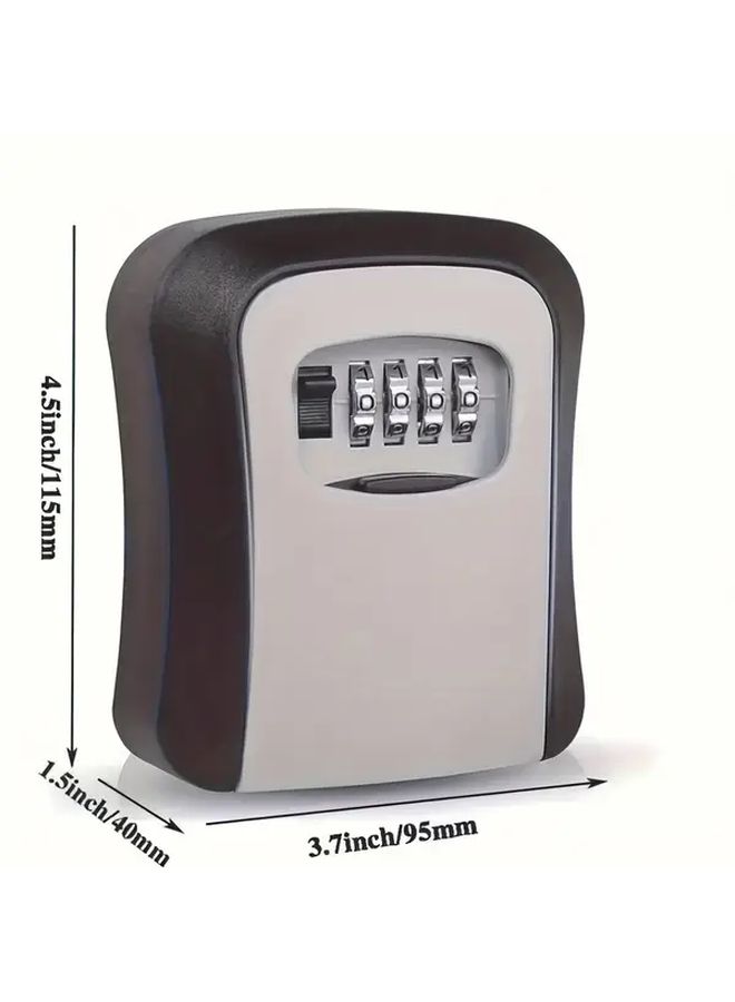 Gray Wall Mounted Metal Key Safe With Combination Code Access - Image 2
