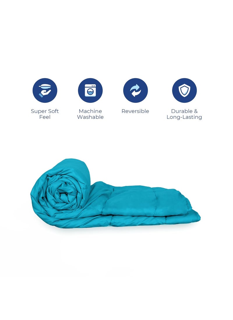 Zinnia Zinnia Ultra Soft Microfibre Reversible Comforter- Single 150 X 230 Cm, Pink and Teal., 200 TC(Solid - Vibrant)  - Image 5