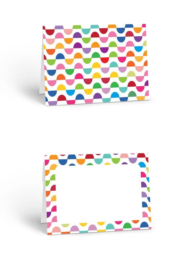 ستون هاوس كوليكشن مجموعة ستون هاوس | بطاقات طاولة ملونة بنقوش نصف دائرية | بطاقات أسماء | احتفالات الصف الدراسي، أعياد الميلاد | 25 قطعة | (أنصاف دوائر ملونة) - Image 2