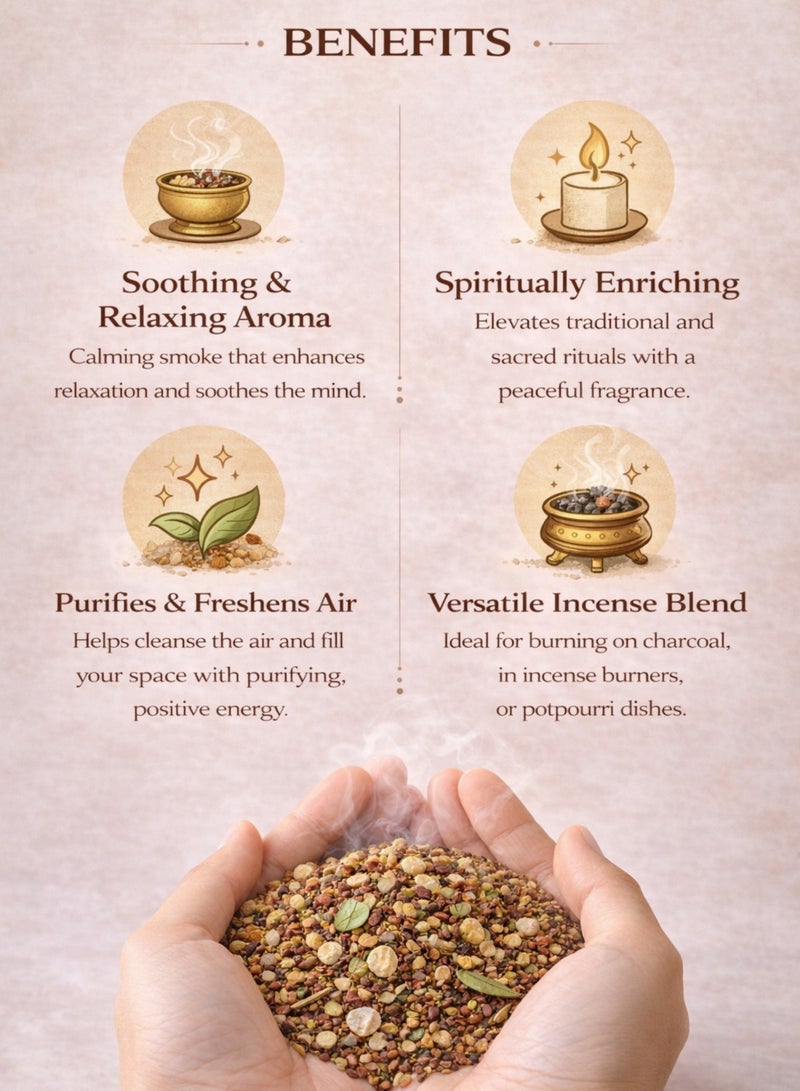 زهر بخور الحرمل واللبان (الحرمل / الإسفند / Peganum Harmala) - مزيج بخور عشبي فاخر لتعطير المنزل والتطهير بالدخان والاستخدامات التقليدية. - Image 3