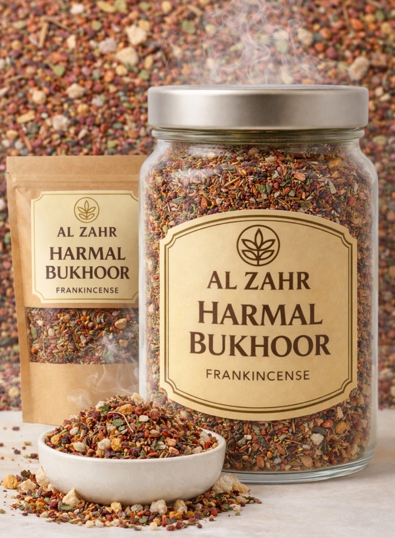 زهر بخور الحرمل واللبان (الحرمل / الإسفند / Peganum Harmala) - مزيج بخور عشبي فاخر لتعطير المنزل والتطهير بالدخان والاستخدامات التقليدية. - Image 1