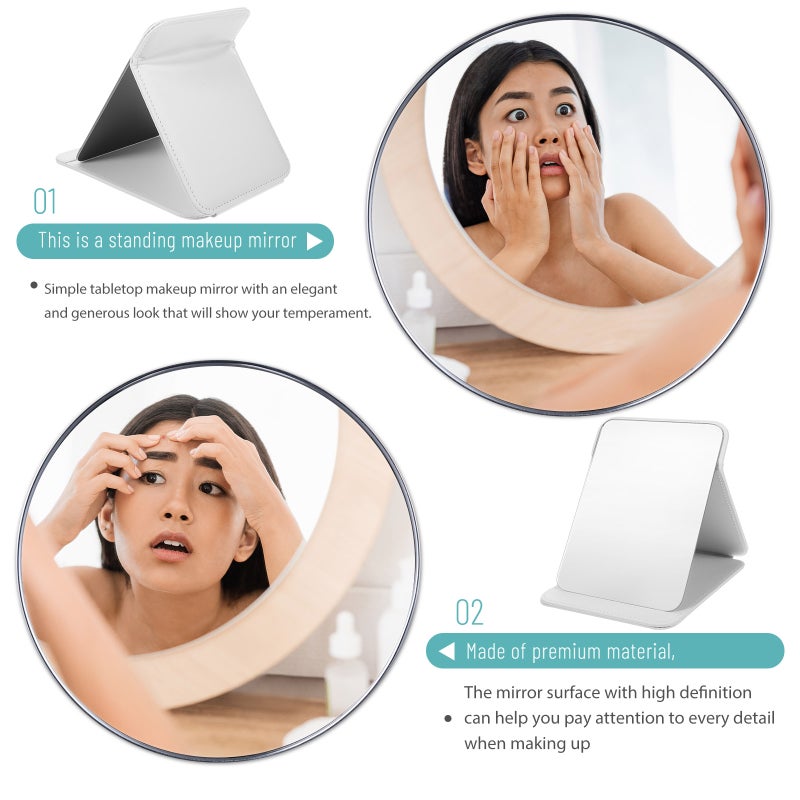 Decorative Makeup Mirror Desktop Mirror Makeup Folding Mirror Bedroom Mirror - Image 5