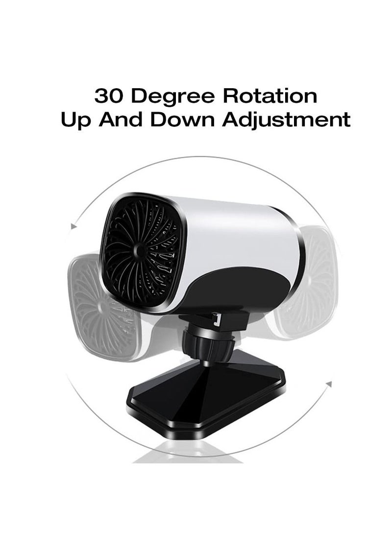SYOSI - Car Heater, 12V 150W Portable Car Heater De-Icer, 2 in 1 Heating Cooling Heater Anti-Fog, 360° Rotatable Windshield Snow Fog Frost Removal, Fast Heating Insertable Cigarette Lighter for Car, SUV - Image 1