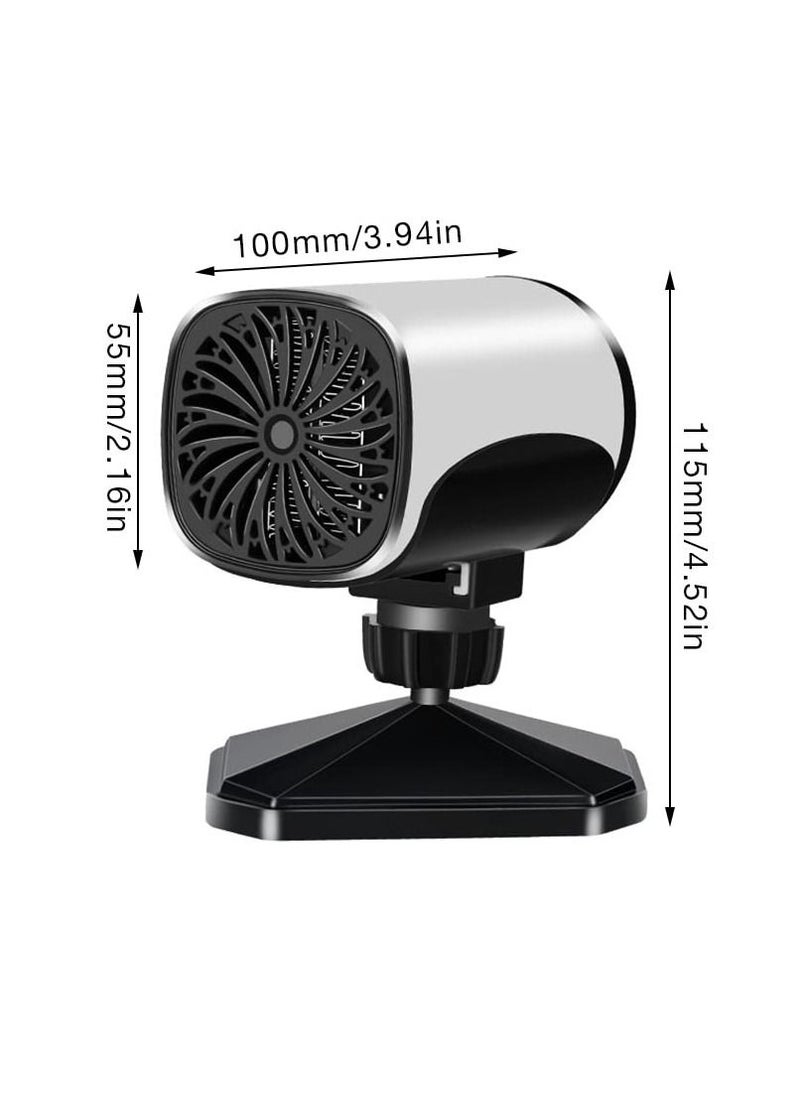 SYOSI - Car Heater, 12V 150W Portable Car Heater De-Icer, 2 in 1 Heating Cooling Heater Anti-Fog, 360° Rotatable Windshield Snow Fog Frost Removal, Fast Heating Insertable Cigarette Lighter for Car, SUV - Image 1