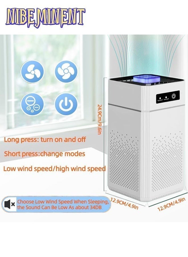 NIBEMINENT Air Purifiers for Bedroom HEPA Air Purifier With Aromatherapy Function For Pet Smoke Pollen Dander Hair 20dB Air Cleaner For Office Living Room/Kitchen - Image 5