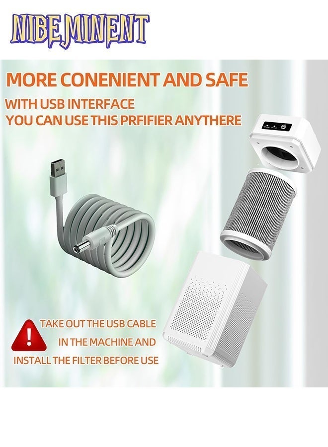 NIBEMINENT Air Purifiers for Bedroom HEPA Air Purifier With Aromatherapy Function For Pet Smoke Pollen Dander Hair 20dB Air Cleaner For Office Living Room/Kitchen - Image 4