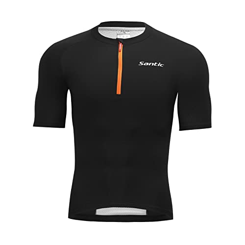 Santic Men's Cycling Jersey Short Sleeves Men Cycling Top Bike Shirt for Men Breathable Quick-Dry Jersey - Image 1