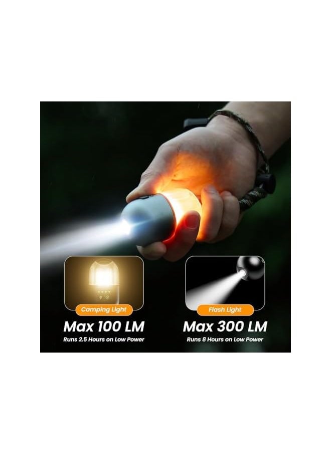 erorex LED Camping Light, Waterproof Rechargeable Portable Lantern with 6 Modes and Magnetic Base, 300LM, Ideal for Camping, Hiking, Fishing, Hurricane, Emergency Use  - Image 4