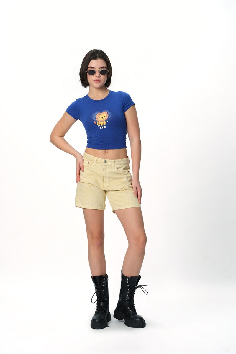 Bonkers Corner Leo Legacy Long Length Baby Tee for Women's - Image 2