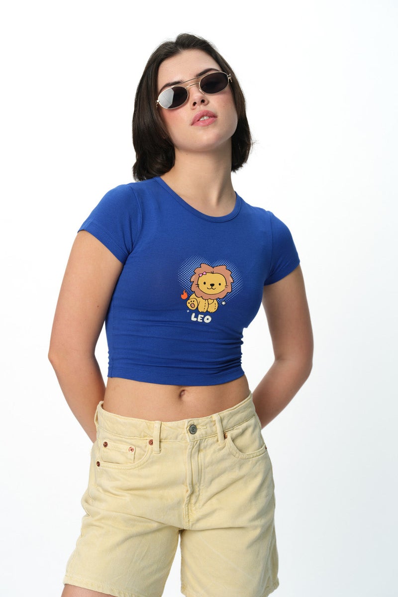 Bonkers Corner Leo Legacy Long Length Baby Tee for Women's - Image 4