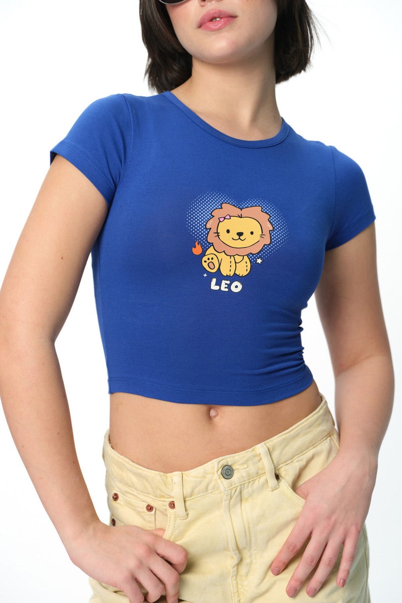 Bonkers Corner Leo Legacy Long Length Baby Tee for Women's - Image 3