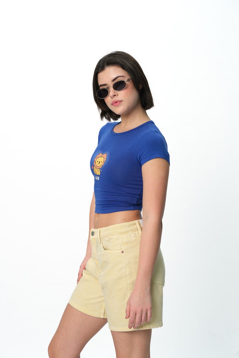 Bonkers Corner Leo Legacy Long Length Baby Tee for Women's - Image 5