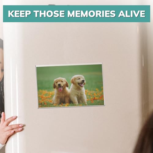 pbf PHOTO BOOTH FRAMES PBF 6x4 Magnetic Picture Frames for Refrigerator | Clear Acrylic Frames | Photo Holders for Fridge, Locker, Photo Board, Art Display, Sign Holder (50-Pack) - Image 3