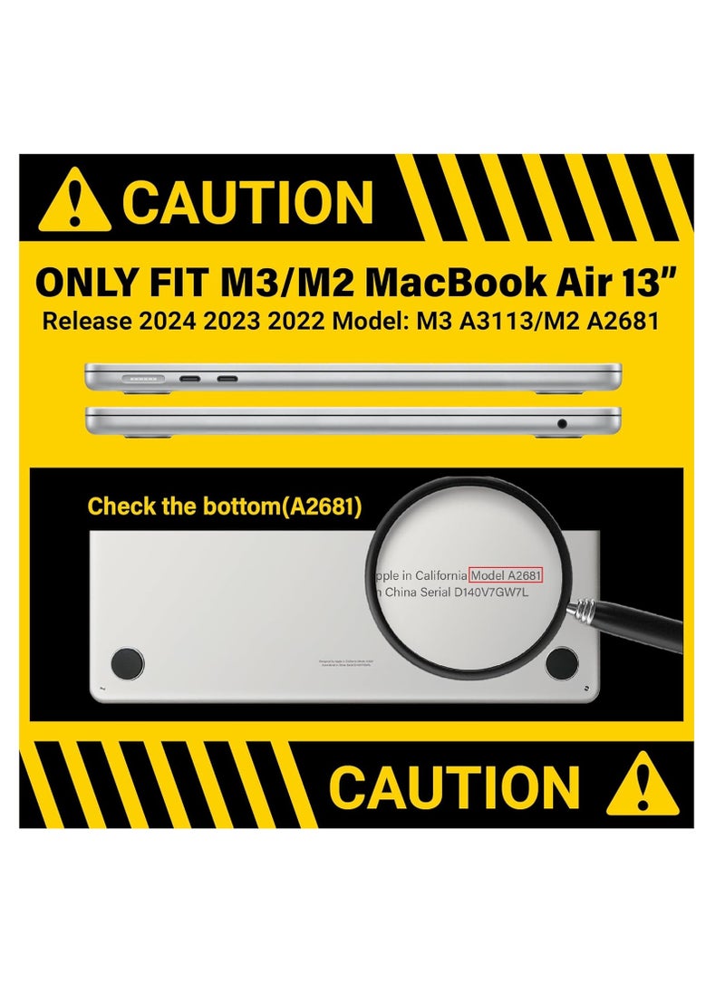 Generic Frosted Matte Hard Shell Cover Compatible with 2025--2022 MacBook Air 13 inch M4 A3240/M3 A3113/ M2 A2681  - Image 5