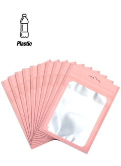 KASTWAVE Mylar Bags, 100 Pieces Smell Proof Bags Resealable Storage Bag with Clear Window Packaging Foil Pouch Bags  - Image 1