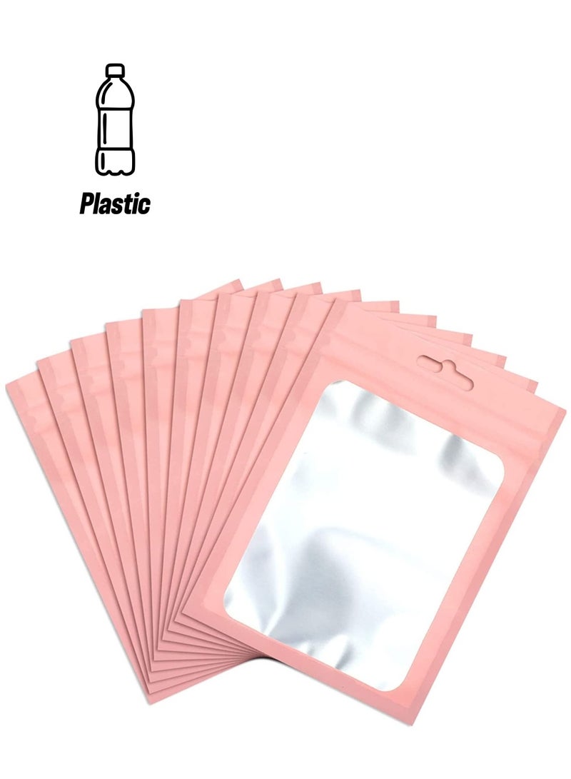 KASTWAVE Mylar Bags, 100 Pieces Smell Proof Bags Resealable Storage Bag with Clear Window Packaging Foil Pouch Bags  - Image 1
