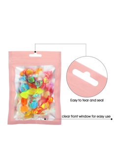 KASTWAVE Mylar Bags, 100 Pieces Smell Proof Bags Resealable Storage Bag with Clear Window Packaging Foil Pouch Bags  - Image 4
