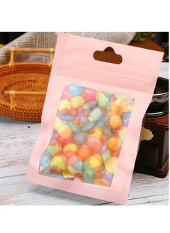 KASTWAVE Mylar Bags, 100 Pieces Smell Proof Bags Resealable Storage Bag with Clear Window Packaging Foil Pouch Bags  - Image 3