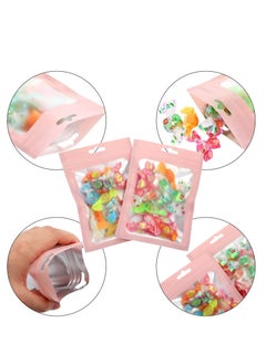 KASTWAVE Mylar Bags, 100 Pieces Smell Proof Bags Resealable Storage Bag with Clear Window Packaging Foil Pouch Bags  - Image 2