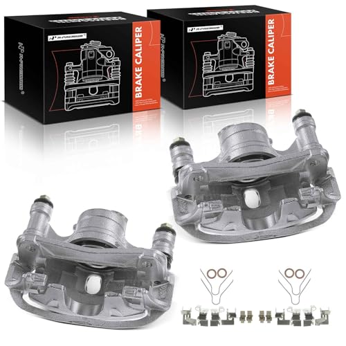 A-Premium Disc Brake Caliper Assembly with Bracket Compatible with Select Toyota Models - Paseo 1996-1999, Tercel 1991-1999, 1.5L - Front Driver and Passenger Side, 2-PC Set - Image 1