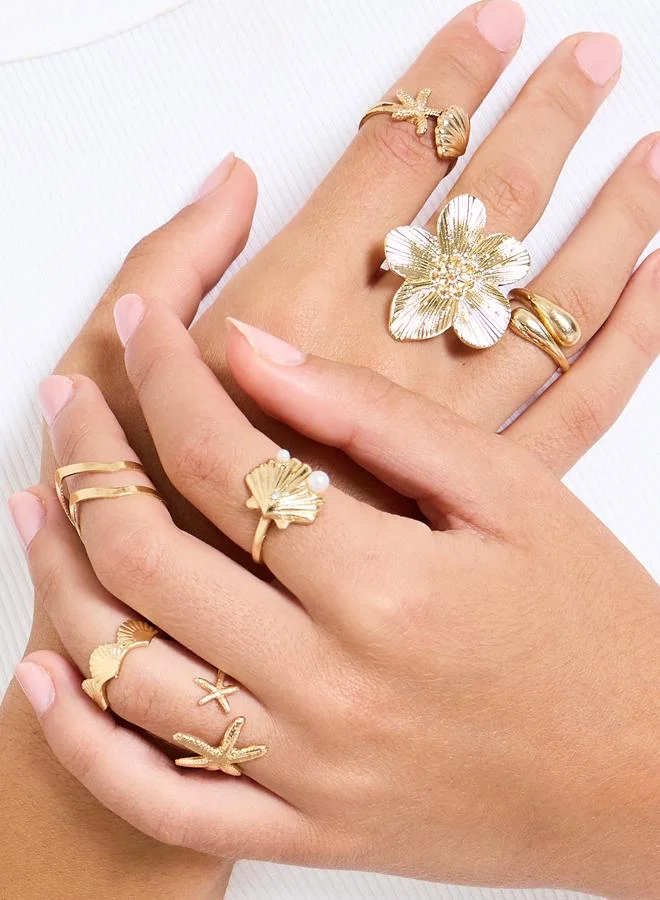 ستايلي Set of 7 - Beach-Inspired Rings