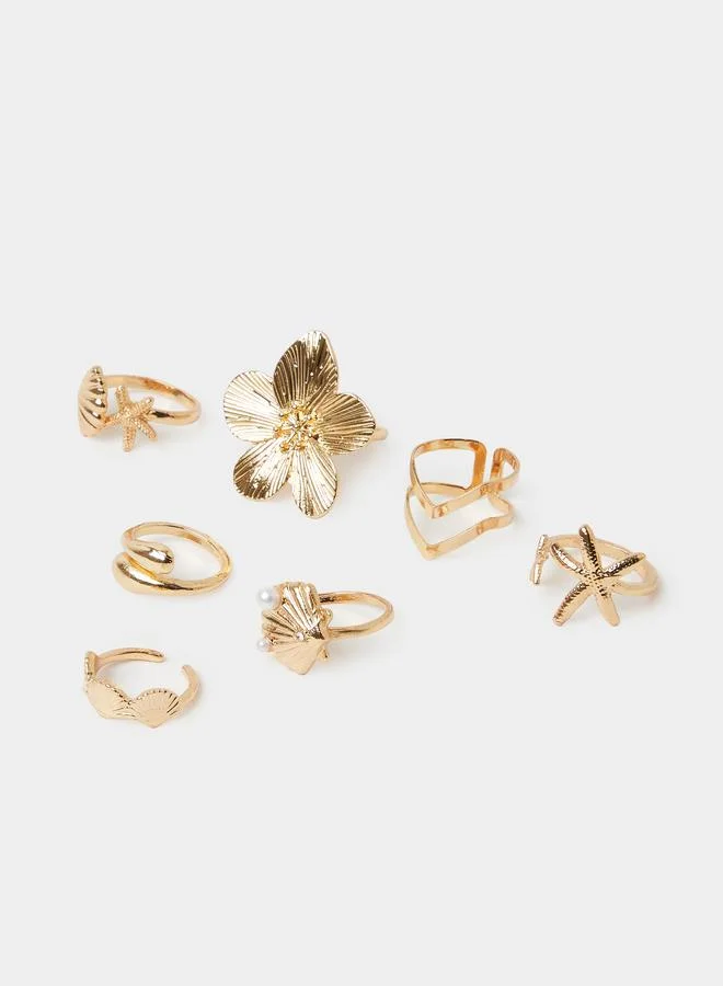 ستايلي Set of 7 - Beach-Inspired Rings