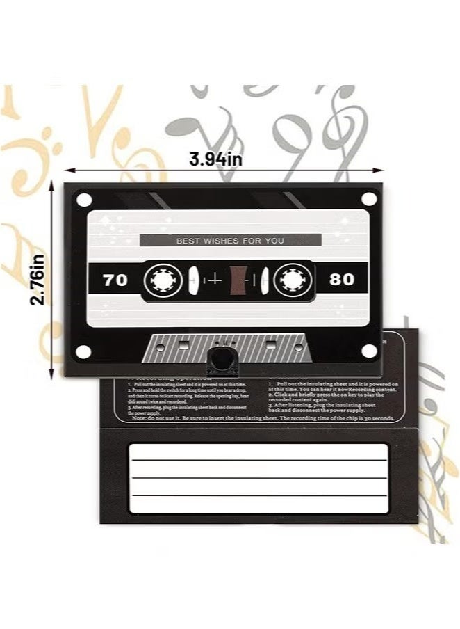 LuckyNov Voice Greeting Cards – 60s Personalized Audio Cards WithRecording Capabilities, Phonograph Tapes, Built-In Playback – Retro-style Voice Greeting Cards Suitable For Birthdays, Weddings, Special Occasions. - Image 4
