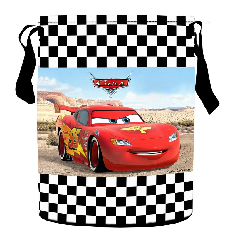 Kuber Industries Disney Print 2 Pieces Waterproof Cotton Laundry Bag, Toy Storage, Laundry Basket Organizer 45 L (Red)-KUBMART1597 - Image 2