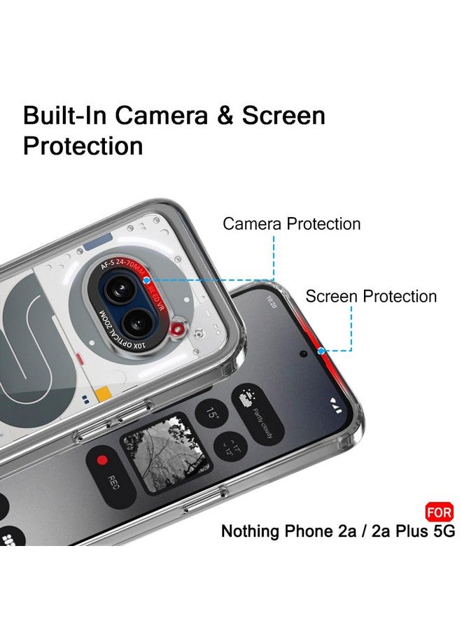 TheGiftKart Hybrid ShockProof Nothing Phone 2a Plus 5G Back Cover Case | Stylish Camera Border | Plated Buttons | Crystal Clear Hard Back Cover Case for Nothing Phone 2a (TPU & PC, Smoked Bumper) - Image 5