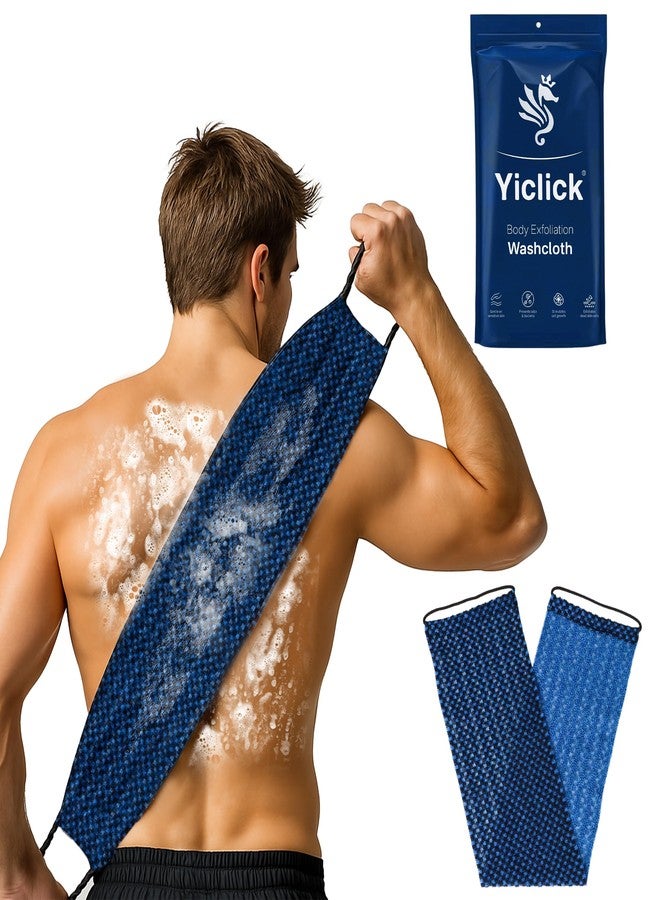 Yiclick Dual-Textured Exfoliating Washcloth Towel - Back Scrubber for Use in Shower Bath, Exfoliating Body Scrubber Exfoliator, Japanese Exfoliate Loofah Lufa Sponge Wash Cloth for Women Men - Image 1