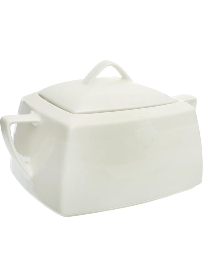 Rosa By Fathy Mahmoud 33 Piece Docorted Porcelain Square Dinner Set - Image 4