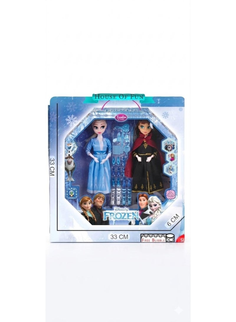 Frozen Elsa مجموعة دمى ديزني فروزن إلسا وآنا مع الإكسسوارات - Image 2