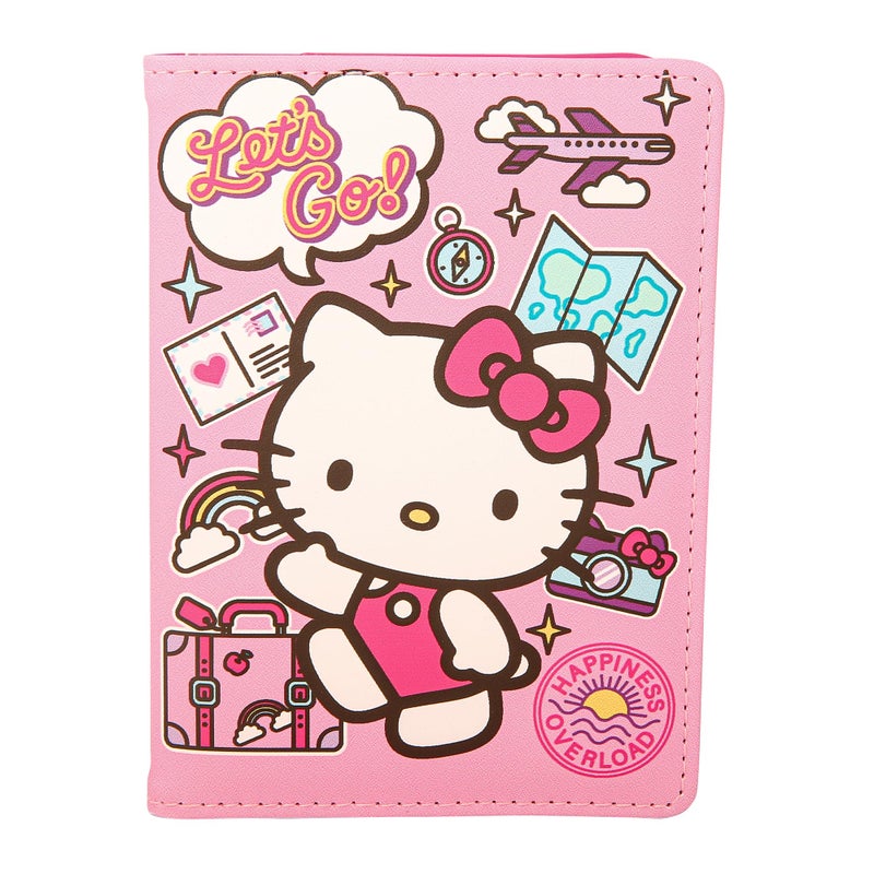 Hello Kitty حافظة جواز سفر هالو كيتي للسفر ترخيص رسمي، غلاف جواز سفر لطيف، هدايا سانريو - Image 1