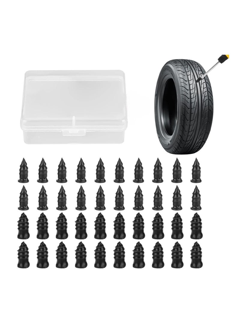 Generic 40 Pcs Tire Repair Rubber Nail Tire Repair Rubber Screws Fast Tool Self-Service Suitable For Car Motorcycle Jeep Tire Puncture Repair  - Image 1