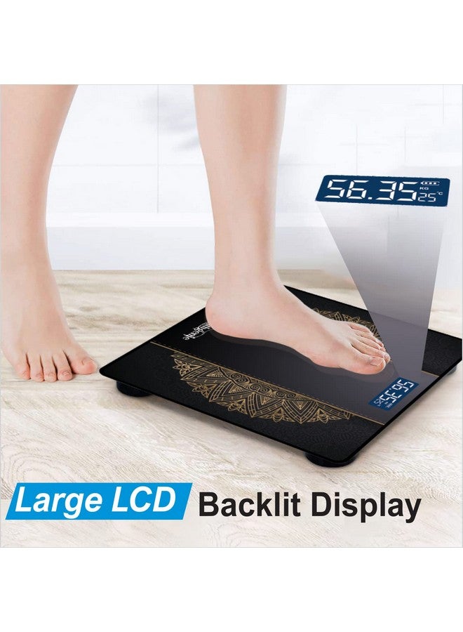 هيلث جيني جهاز قياس الوزن Healthgenie لقياس وزن الجسم مع ضمان لمدة 3 سنوات وشاشة LCD زجاجية سميكة مقواة (93 Festive) HD-221، 940 جرام - Image 5