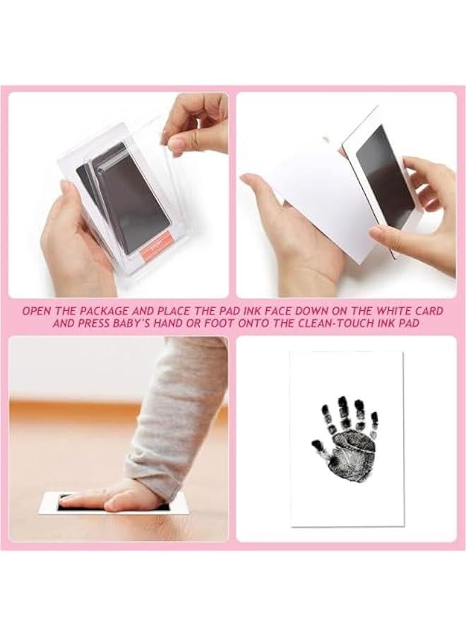 هوكور HOOKOR Baby Handprint and Footprint Kit, Clean Touch Ink Pad with 4 Ink Pads and 8 Imprint Cards Inkless Print Kit for Family Keepsake, Pet Paw Print Kit for Newborn, Kids,Toddler and Pet - Image 4