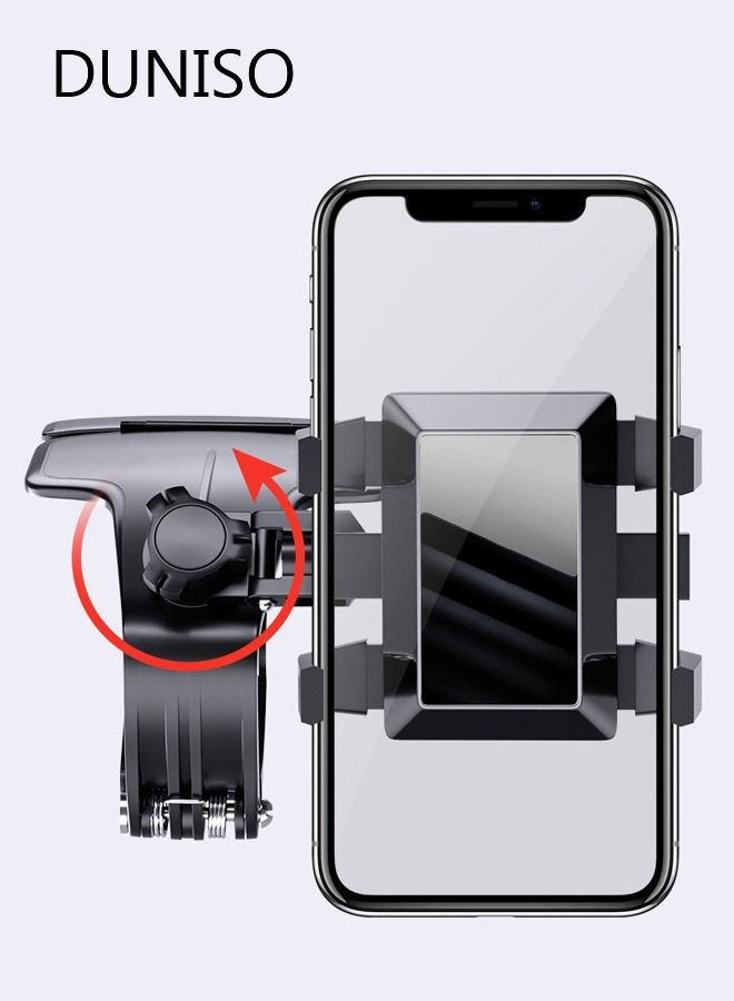 DUNISO 3 in 1 Phone Mount for Car Dashboard With Number Card 360 Degree Rotation Dash Mount Cell Phone Holder Rearview Mirror Car Phone Holder Suitable for All Cell Phone - Image 4