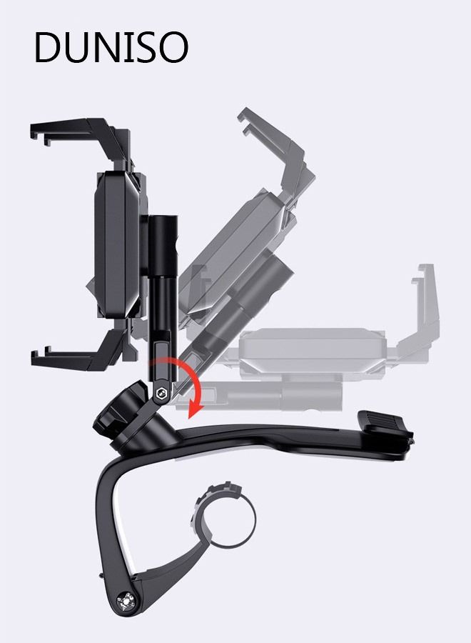 DUNISO 3 in 1 Phone Mount for Car Dashboard With Number Card 360 Degree Rotation Dash Mount Cell Phone Holder Rearview Mirror Car Phone Holder Suitable for All Cell Phone - Image 5