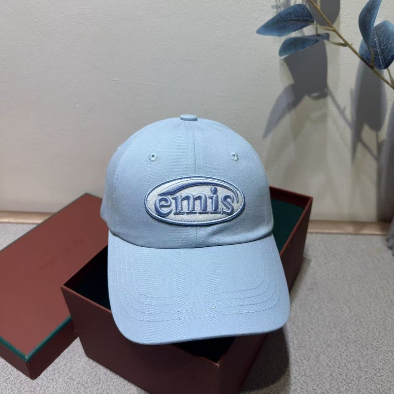 Emis 2026 Korean Trendy Hat with Embroidered Patch Baseball Cap for Men and Women, Washed Vintage Style - Image 1