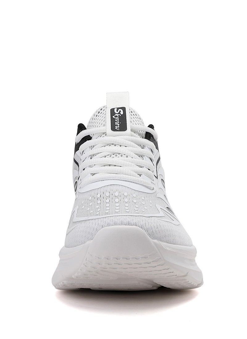 Sky View Athlesiure Men Running Shoes Men Casual Breathable Walking Shoes Sport Athletic Sneakers Gym Tennis Slip On Comfortable Lightweight Shoes White Black  - Image 3