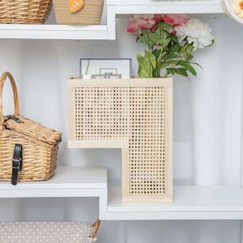 SHCMSADO Wood Stair Basket with Handles,Wicker Step Storage Basket -Natural - Image 2