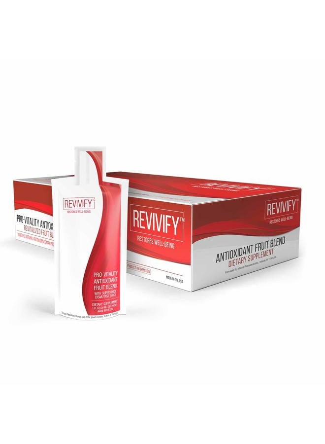 REVIVIFY Pro-Vitality Gel (Oral) with Antioxidant Superoxide Dismutase (SOD) Soluble Fiber & Fruit Blend, 1 Fluid Ounce Pouch, 30 Day Supply - Image 1