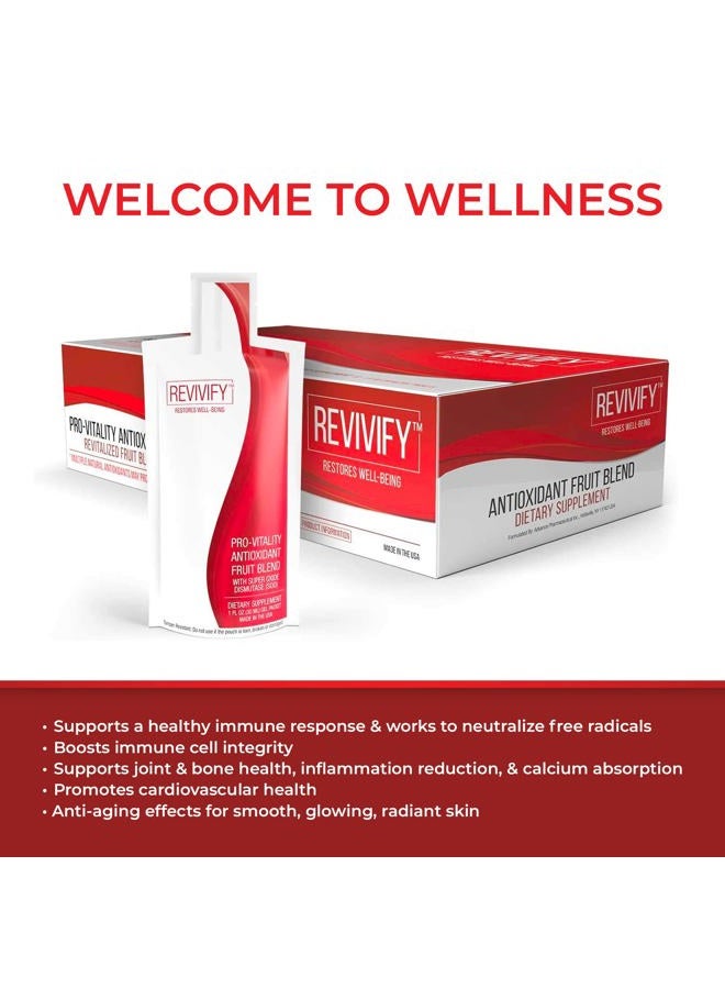 REVIVIFY Pro-Vitality Gel (Oral) with Antioxidant Superoxide Dismutase (SOD) Soluble Fiber & Fruit Blend, 1 Fluid Ounce Pouch, 30 Day Supply - Image 3