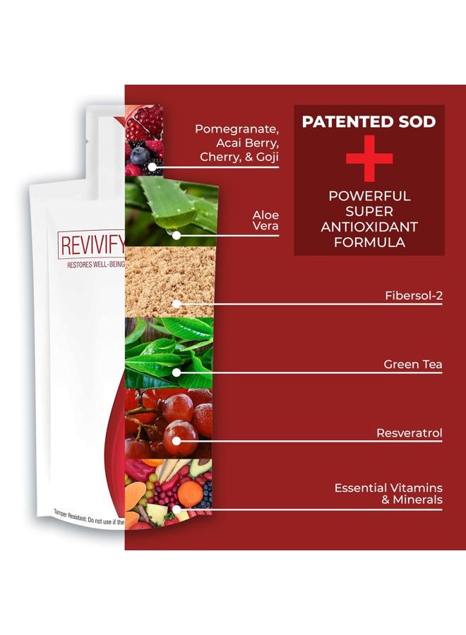 REVIVIFY Pro-Vitality Gel (Oral) with Antioxidant Superoxide Dismutase (SOD) Soluble Fiber & Fruit Blend, 1 Fluid Ounce Pouch, 30 Day Supply - Image 2