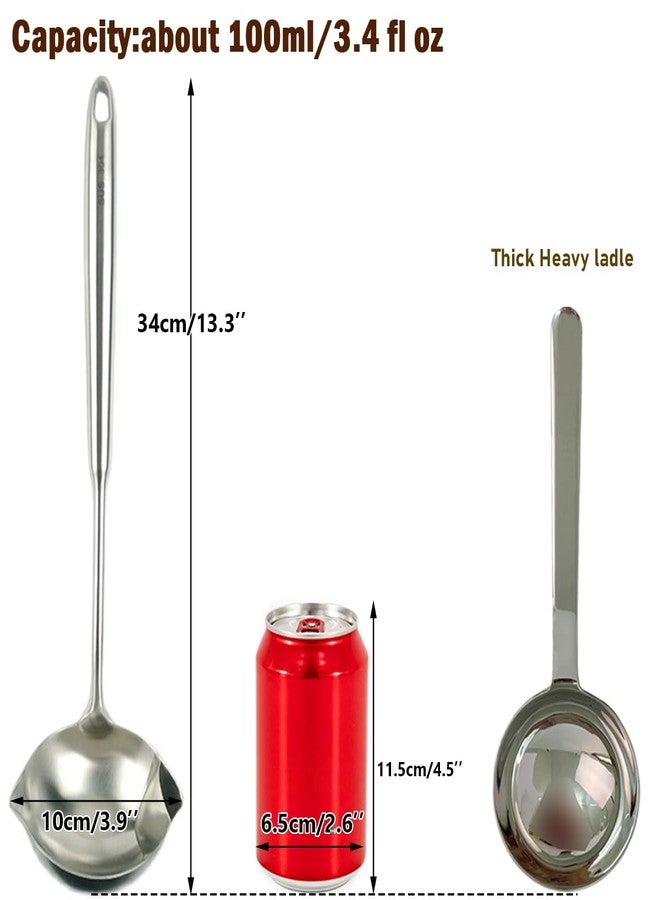 Txhlyx Soup ladle spoon,Thick Heavy 18/10 Stainless Steel Ladle spoon for Soups,Gravy,Stews,10.2 inch,1Pack - Image 4