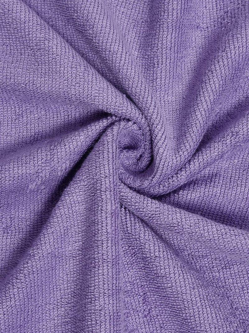 Creeva 380 GSM Solid Gym Towel 50 X 105 CM Purple Color, Highly Absorbent, Ultra Soft pack of 2 - Image 5